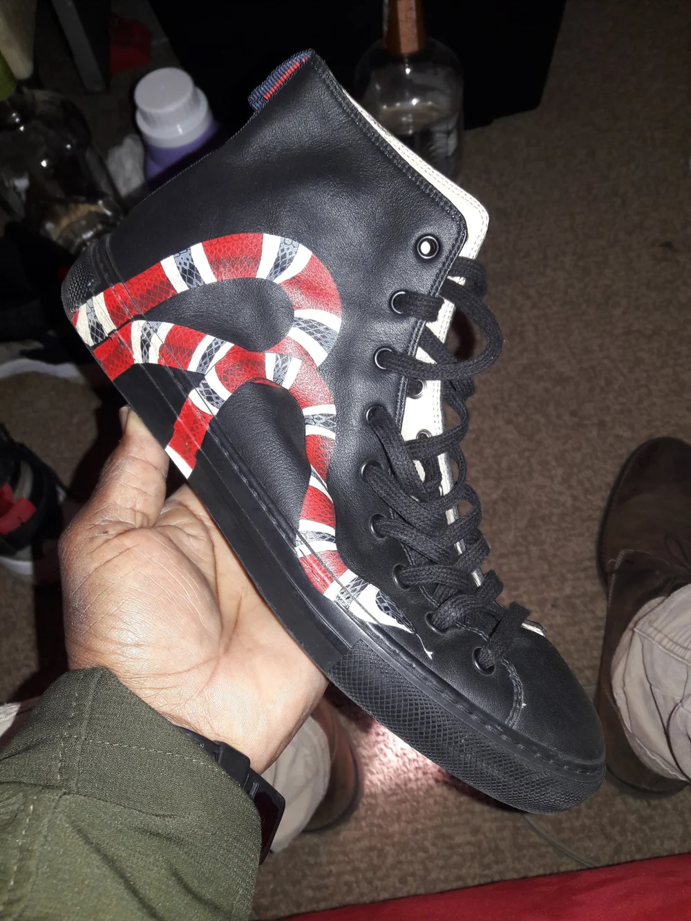 Gucci black leather